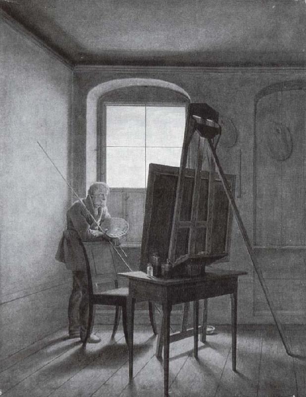 Georg Friedrich Kersting Caspar David Friedrich in Seinem Atelier Spain oil painting art